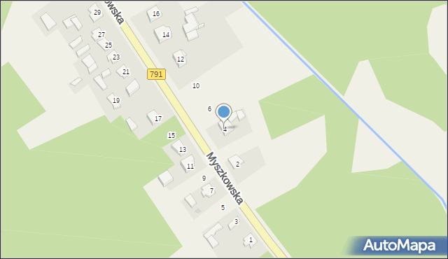 Postęp, Myszkowska, 4, mapa Postęp