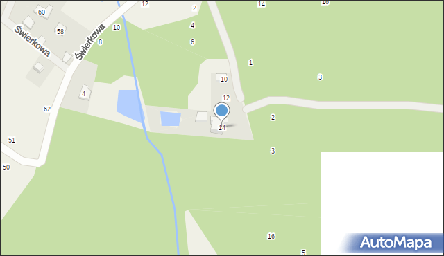 Redlanka, Myśliwska, 14, mapa Redlanka