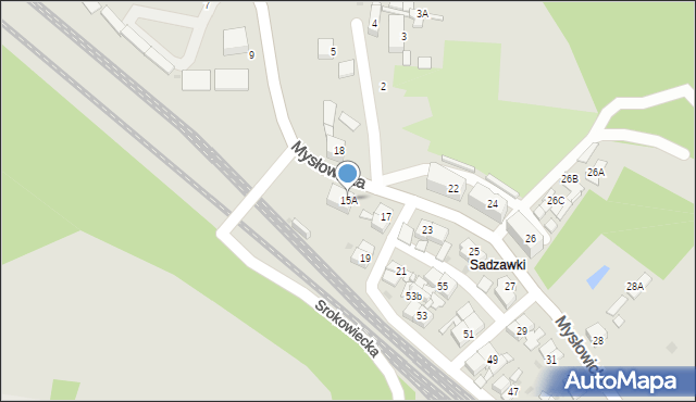 Siemianowice Śląskie, Mysłowicka, 15A, mapa Siemianowice Śląskie