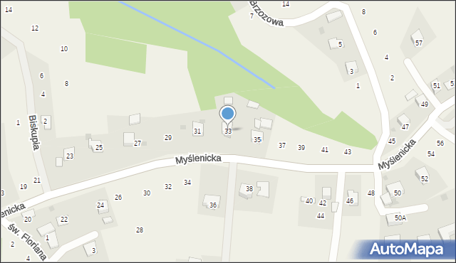 Siepraw, Myślenicka, 33, mapa Siepraw