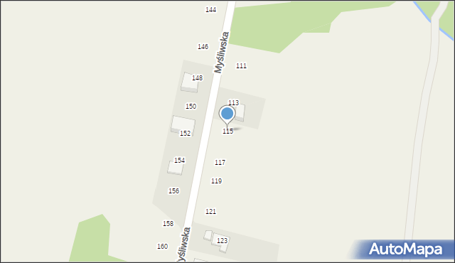 Siepraw, Myśliwska, 115, mapa Siepraw