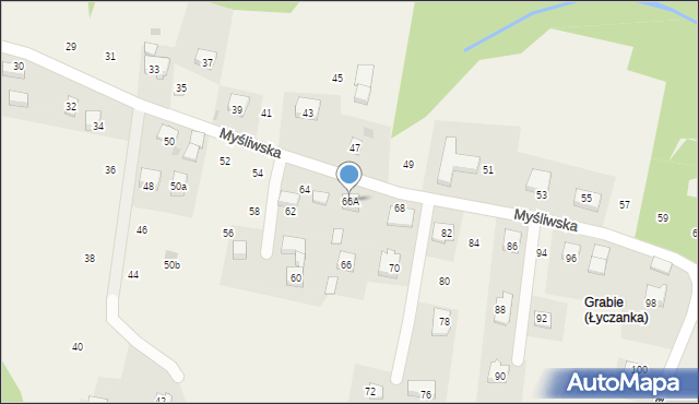 Siepraw, Myśliwska, 66A, mapa Siepraw