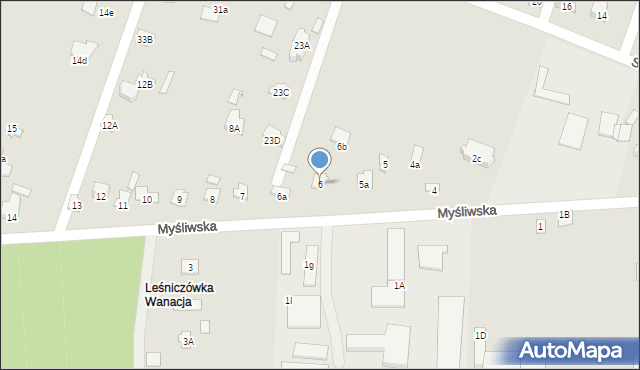 Starachowice, Myśliwska, 6, mapa Starachowic