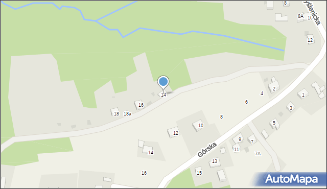 Świątniki Górne, Myślenicka, 14, mapa Świątniki Górne