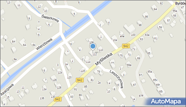 Szczyrk, Myśliwska, 12, mapa Szczyrk