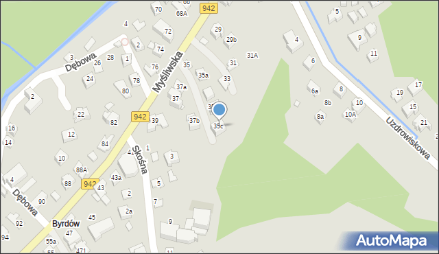 Szczyrk, Myśliwska, 39a, mapa Szczyrk