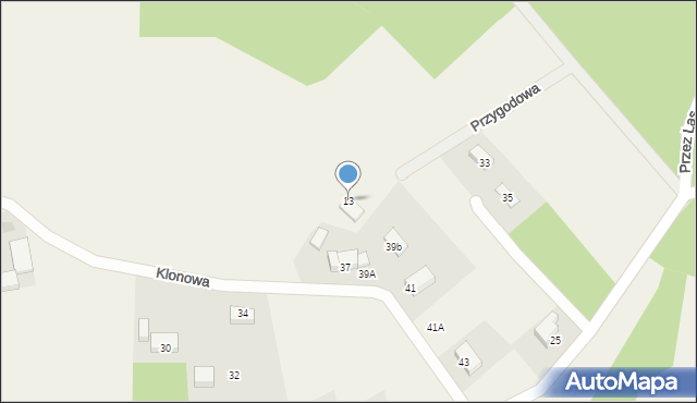 Szemud, Myśliwska, 13, mapa Szemud