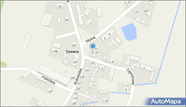 Szewce, Mylna, 2, mapa Szewce