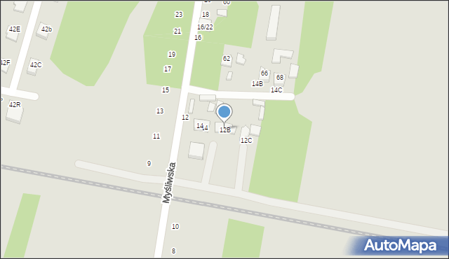 Tomaszów Mazowiecki, Myśliwska, 12B, mapa Tomaszów Mazowiecki
