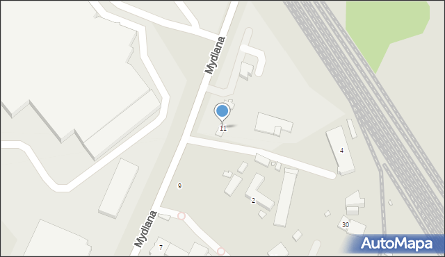 Wrocław, Mydlana, 11, mapa Wrocławia