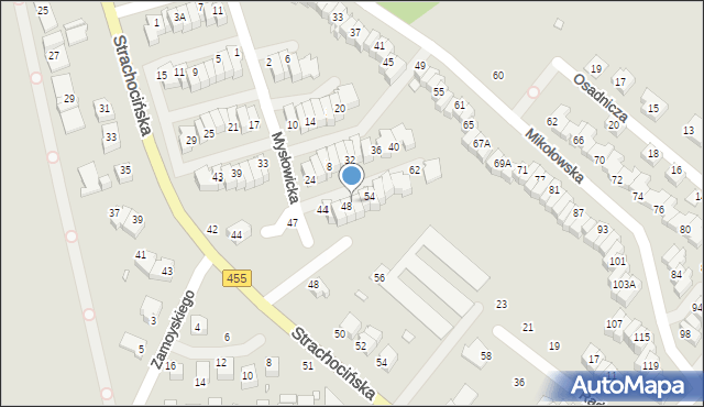 Wrocław, Mysłowicka, 50, mapa Wrocławia