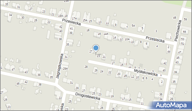 Wrocław, Mysłakowicka, 25, mapa Wrocławia