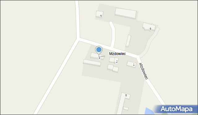 Mzdowiec, Mzdowiec, 4, mapa Mzdowiec