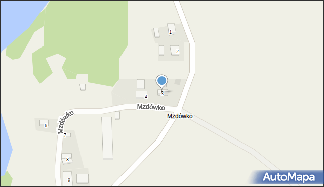 Mzdówko, Mzdówko, 3, mapa Mzdówko