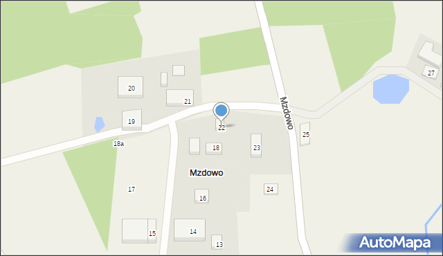 Mzdowo, Mzdowo, 22, mapa Mzdowo