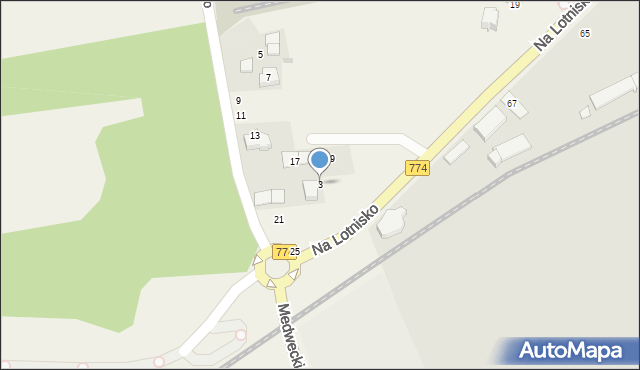 Balice, Na Lotnisko, 3, mapa Balice