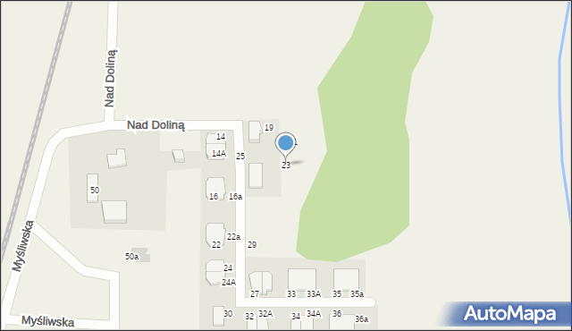 Banino, Nad Doliną, 23, mapa Banino