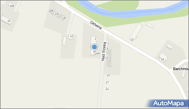 Barchnowy, Nad Rzeką, 12, mapa Barchnowy