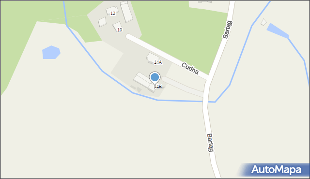 Bartąg, Nad Łyną, 14C, mapa Bartąg