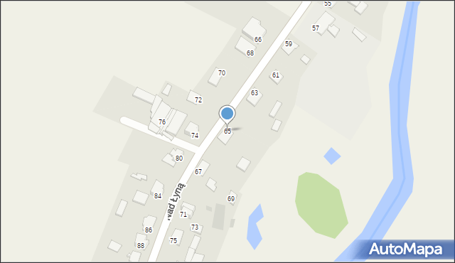 Bartąg, Nad Łyną, 65, mapa Bartąg