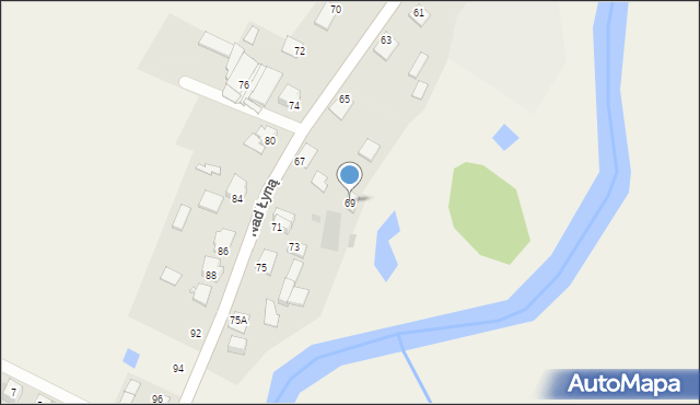 Bartąg, Nad Łyną, 69, mapa Bartąg