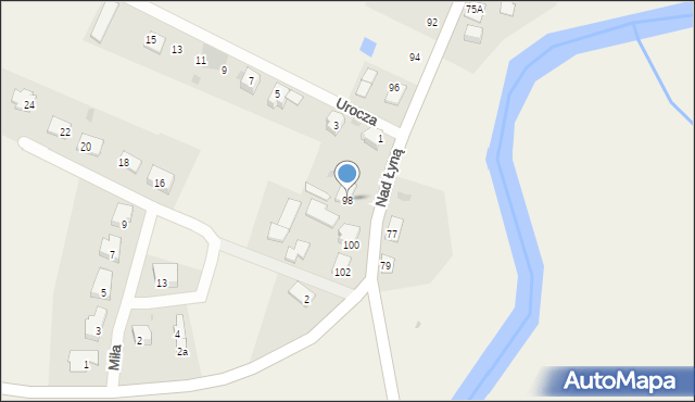 Bartąg, Nad Łyną, 98, mapa Bartąg