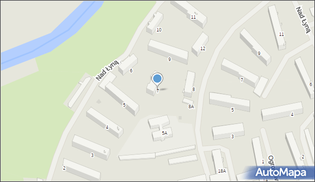 Bartoszyce, Nad Łyną, 7, mapa Bartoszyce