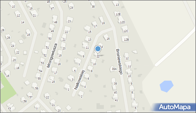 Bartoszyce, Nałkowskiej Zofii, 12, mapa Bartoszyce