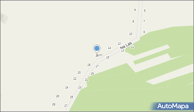 Będkowice, Na Las, 16, mapa Będkowice