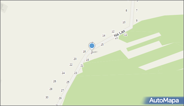 Będkowice, Na Las, 17, mapa Będkowice