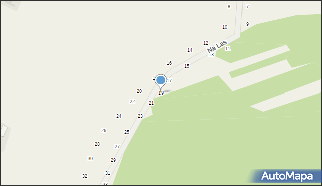 Będkowice, Na Las, 19, mapa Będkowice