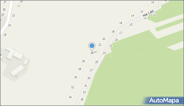 Będkowice, Na Las, 24, mapa Będkowice