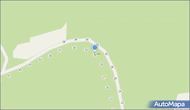 Będkowice, Nad Doliną, 31, mapa Będkowice