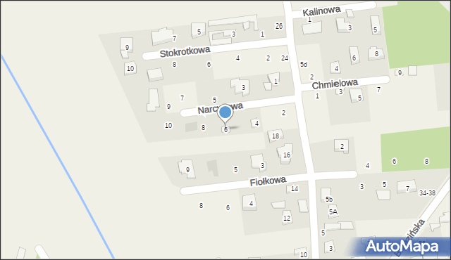 Bedoń-Wieś, Narcyzowa, 6, mapa Bedoń-Wieś