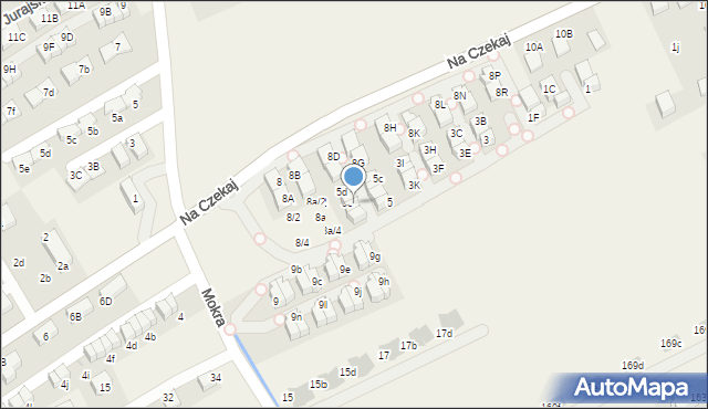 Bibice, Na Czekaj, 8b/3, mapa Bibice