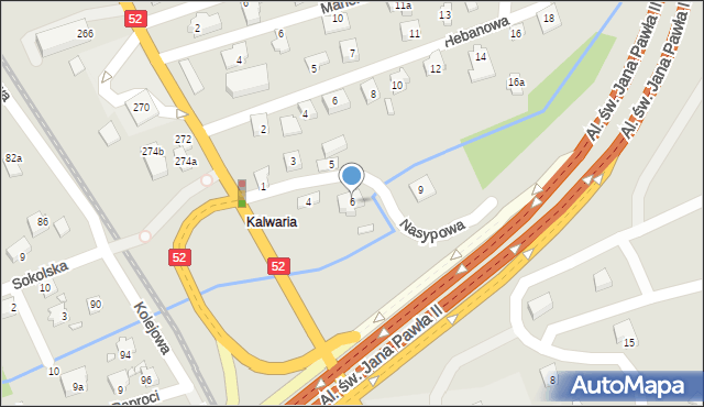 Bielsko-Biała, Nasypowa, 6, mapa Bielsko-Białej