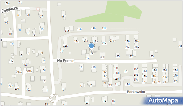 Bielsko-Biała, Na Fermie, 19, mapa Bielsko-Białej