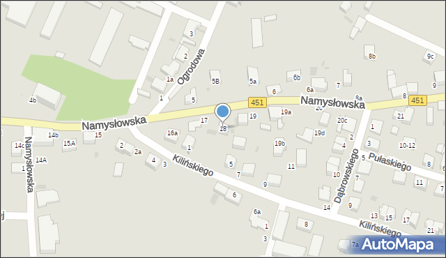 Bierutów, Namysłowska, 18, mapa Bierutów