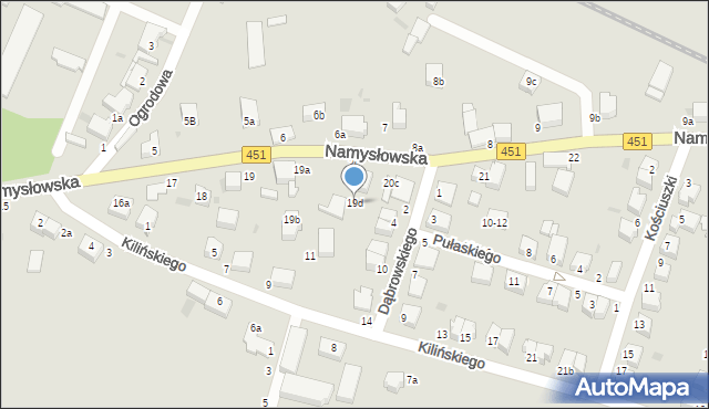 Bierutów, Namysłowska, 19d, mapa Bierutów