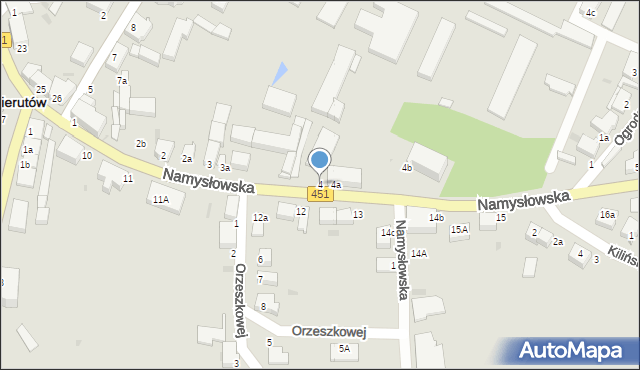 Bierutów, Namysłowska, 4, mapa Bierutów