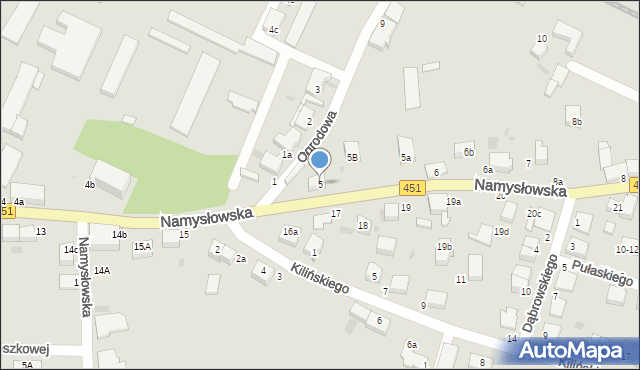 Bierutów, Namysłowska, 5, mapa Bierutów