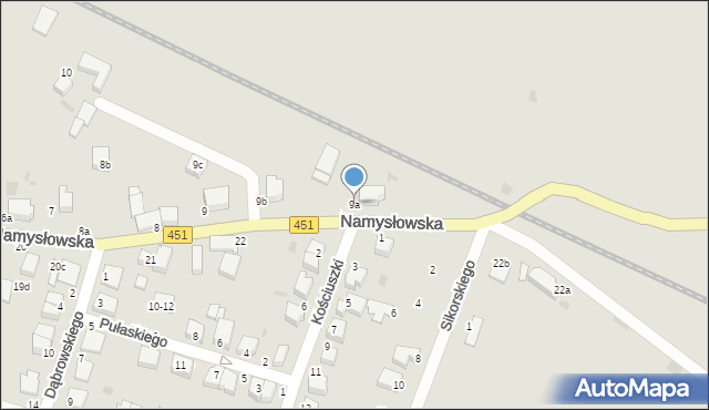 Bierutów, Namysłowska, 9a, mapa Bierutów