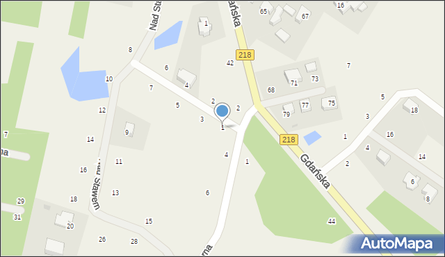 Bieszkowice, Nad Stawem, 1, mapa Bieszkowice