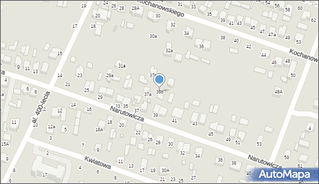 Biłgoraj, Narutowicza Gabriela, 39b, mapa Biłgoraj