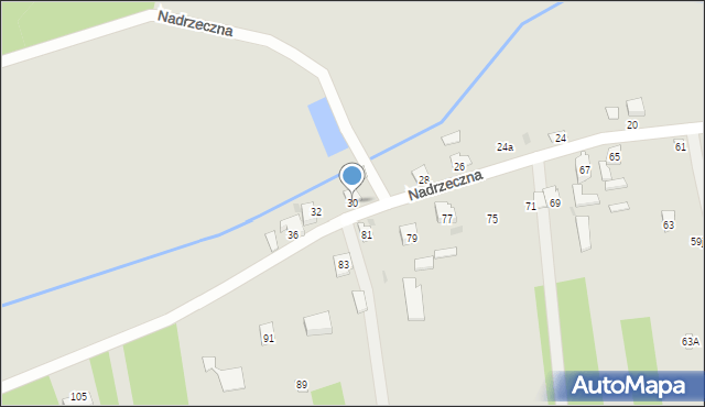 Blachownia, Nadrzeczna, 30, mapa Blachownia