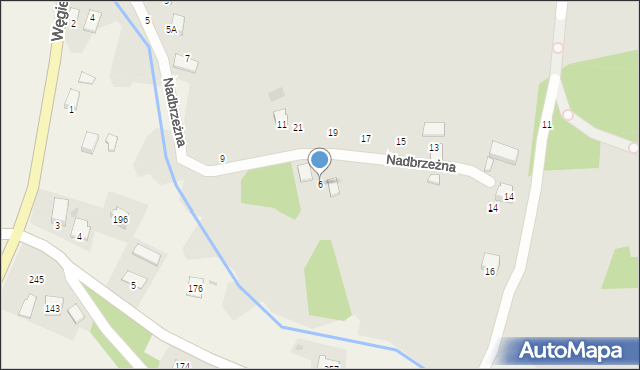 Bobowa, Nadbrzeżna, 6, mapa Bobowa