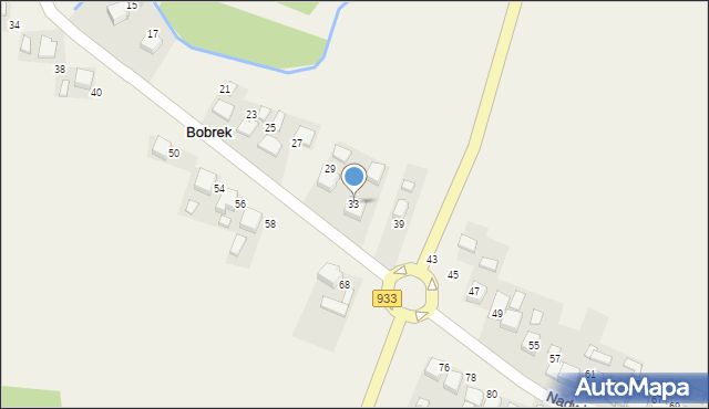 Bobrek, Nadwiślańska, 33, mapa Bobrek