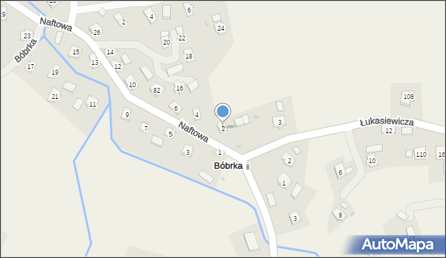 Bóbrka, Naftowa, 2, mapa Bóbrka