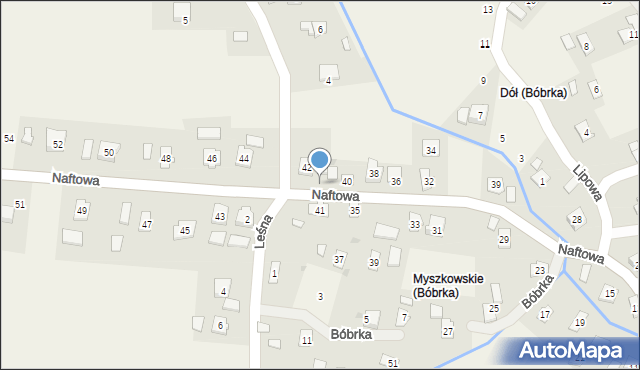 Bóbrka, Naftowa, 30, mapa Bóbrka