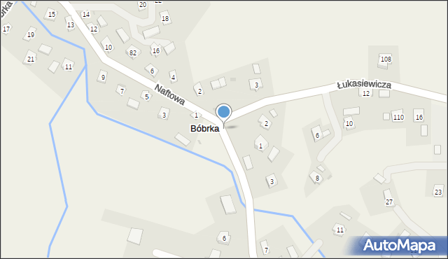 Bóbrka, Naftowa, 8, mapa Bóbrka